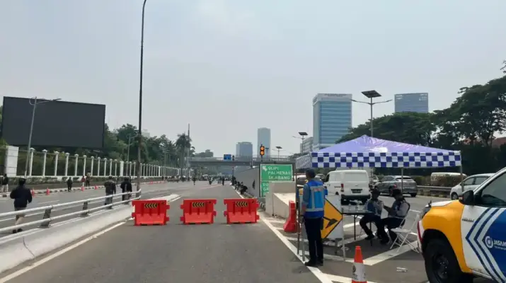 Jasa Marga Tutup Sementara Akses Keluar Slipi Imbas Demo di DPR Jakarta