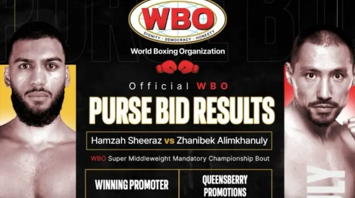 Queensberry Menangi Lelang WBO untuk Duel Hamzah Sheeraz Kontra Alimkhanuly